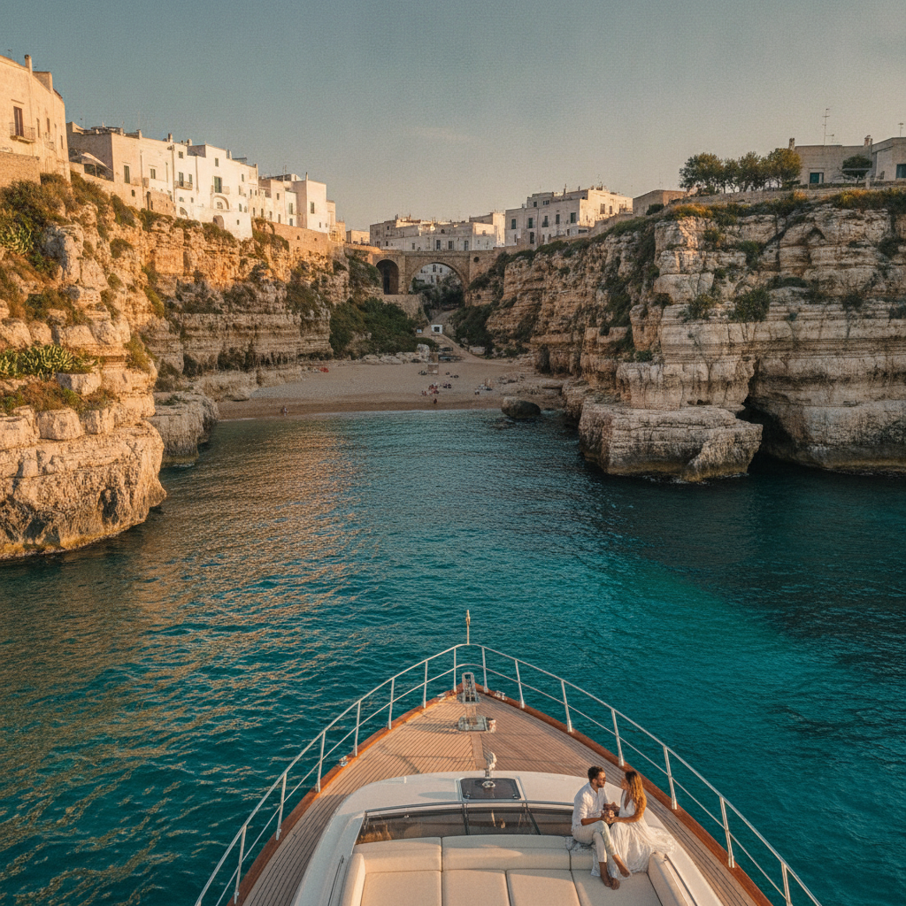 Puglia's Adriatic Gems: Bari to Polignano by Luxury Yacht