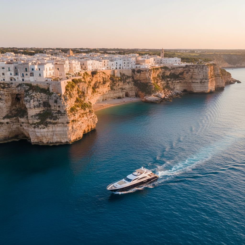 Drone Photography from a Yacht: Capturing Puglia from Above