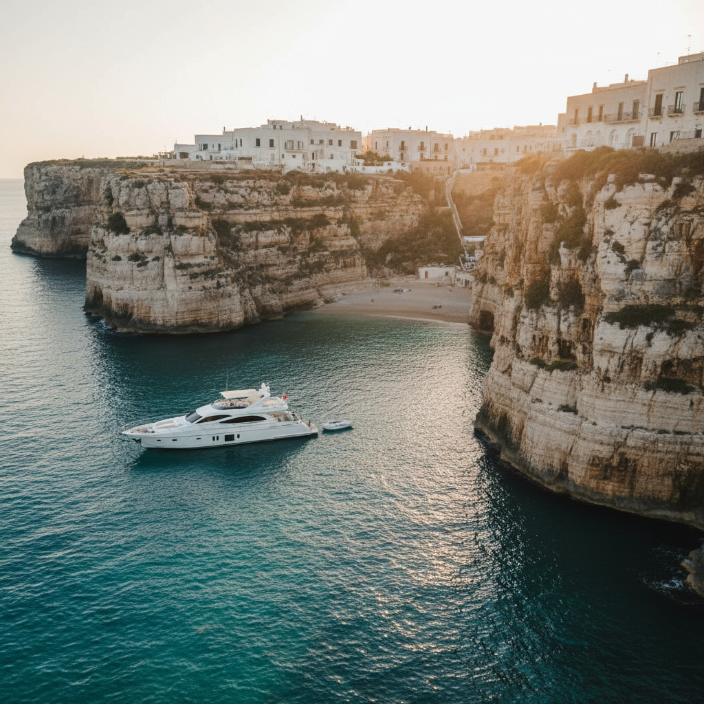 Lama Monachile: Polignano's Iconic Cliff-Framed Beach Oasis
