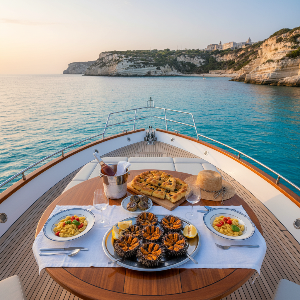 Savor Puglia Aboard: Orecchiette, Focaccia & Sea Urchins by Yacht