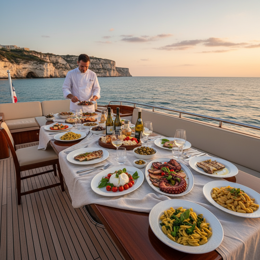 Adriatic Culinary Journey: Private Chef Fine Dining on Your Yacht