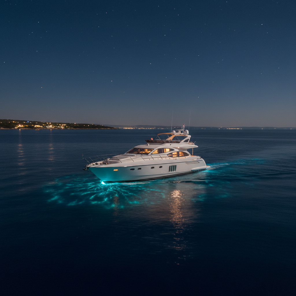 Puglia's Glowing Seas: Witness Bioluminescence by Luxury Yacht