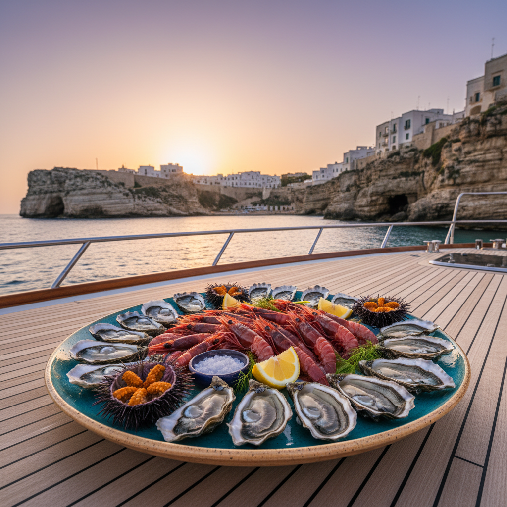 Puglia Crudo di Mare: Savor Luxury Raw Seafood on Your Private Yacht