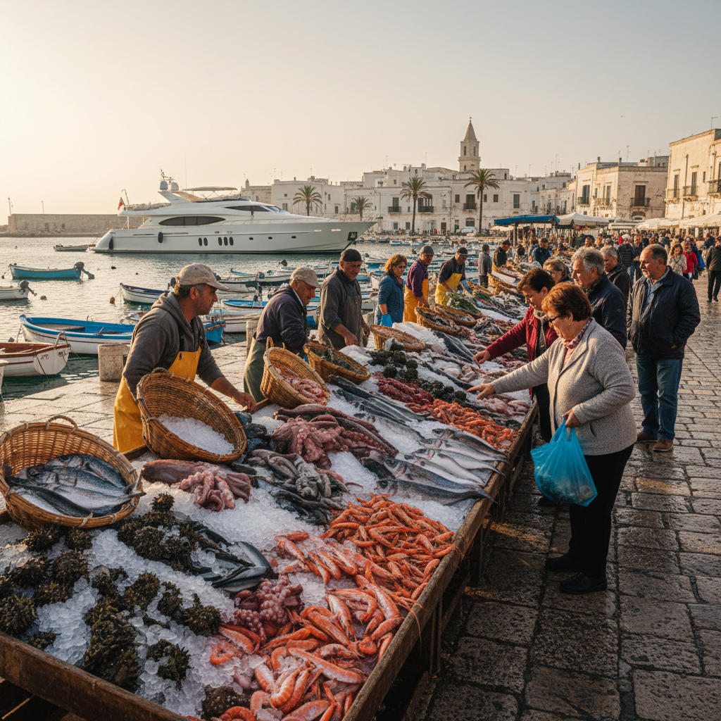 Puglia's Fish Markets: From Auction to Your Luxury Yacht Lunch